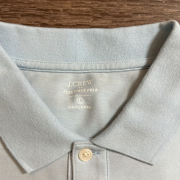 J. CREW | Flex Piqué Polo | Mens | Large | Baby Blue - Picture 3 of 4